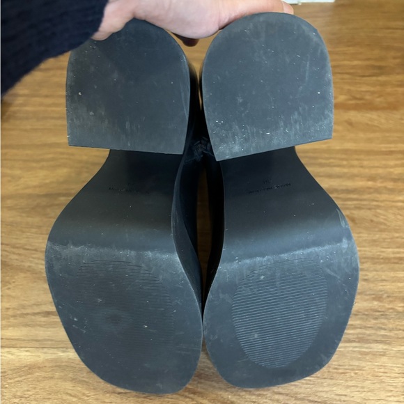 Vintage Y2K Steve Madden Black Leather Chunky Platform Boots EU 38/US 7.5 - Picture 7 of 9